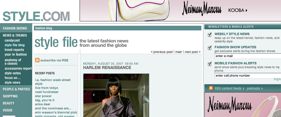 Style.com – Features The New Harlem Renaissance